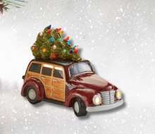 Load image into Gallery viewer, Woody Wagon with Tree Light Up
